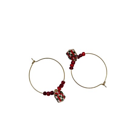 earrings steel gold hoops with metallic gift1